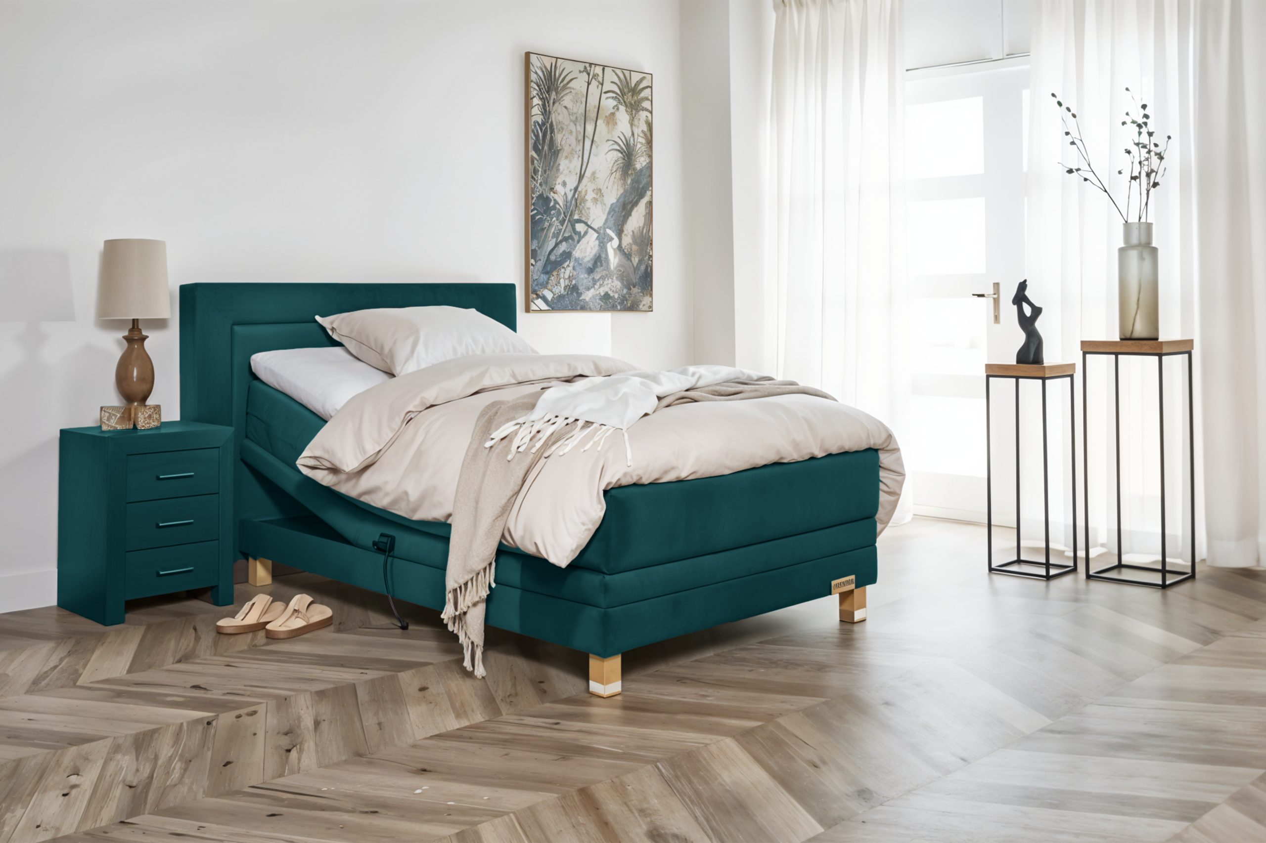 Electro original 140 Royal velvet 12 Boxspring Edam