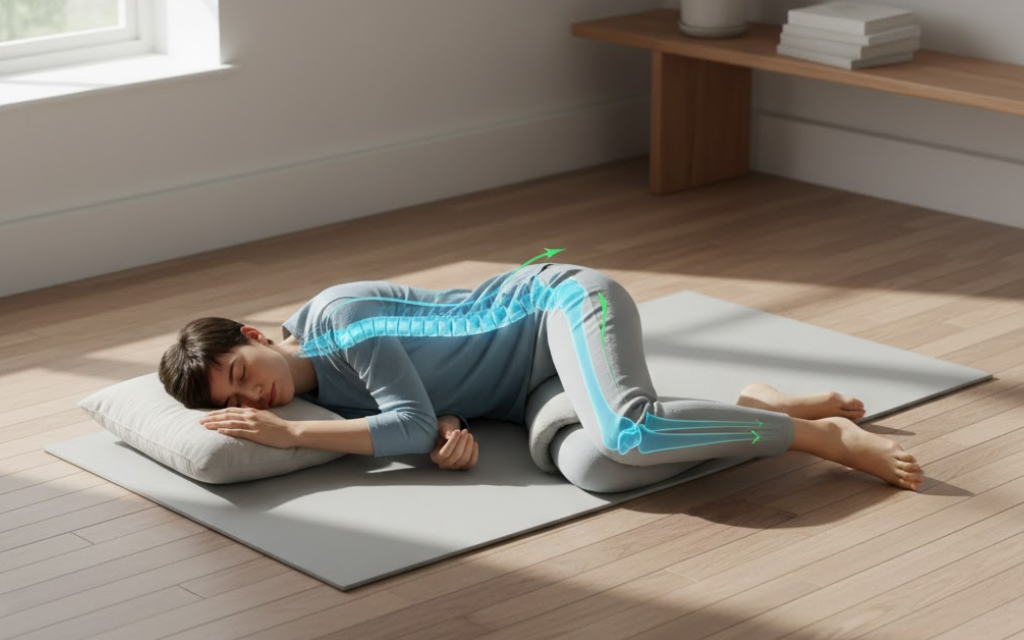 persoon slaapt op de grond