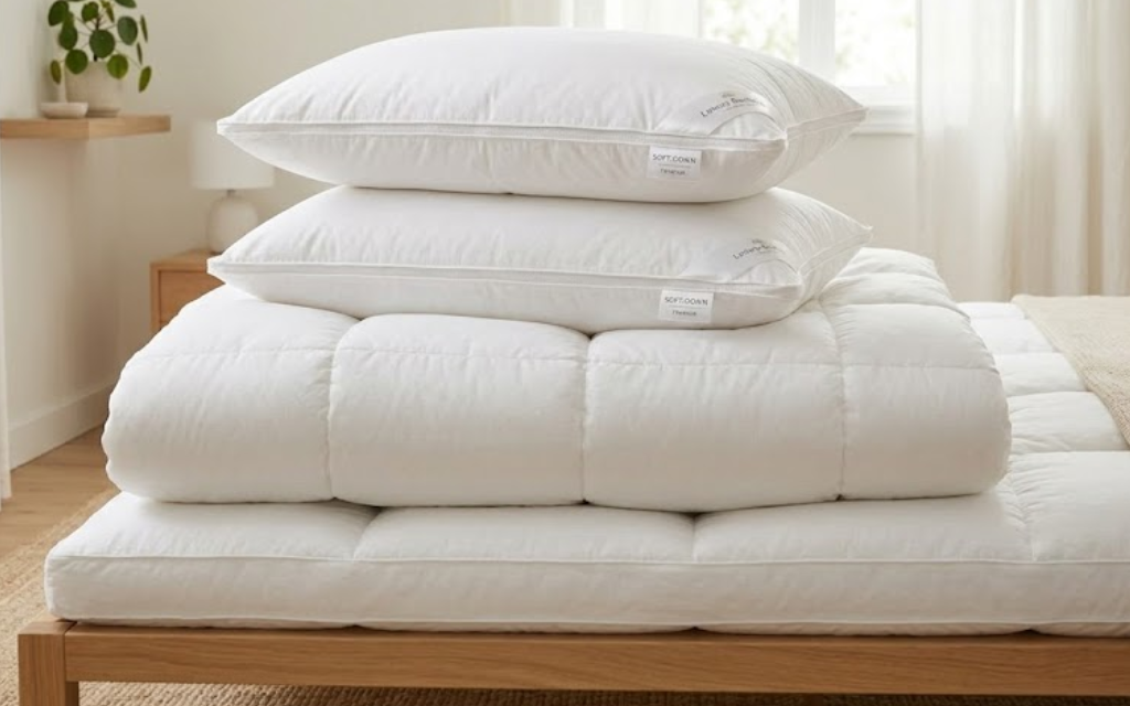 Afbeedling van donze dekens en kussens