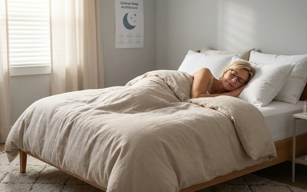 Vrouw ligt te slapen