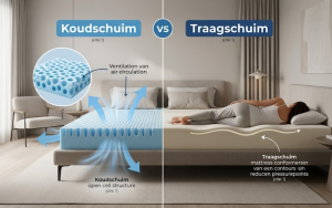 Vergelijking Koudschuim matras of traagschuim matras