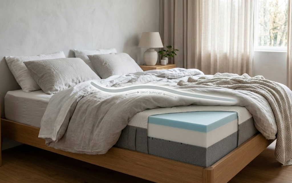 afbeelding van matras en bed