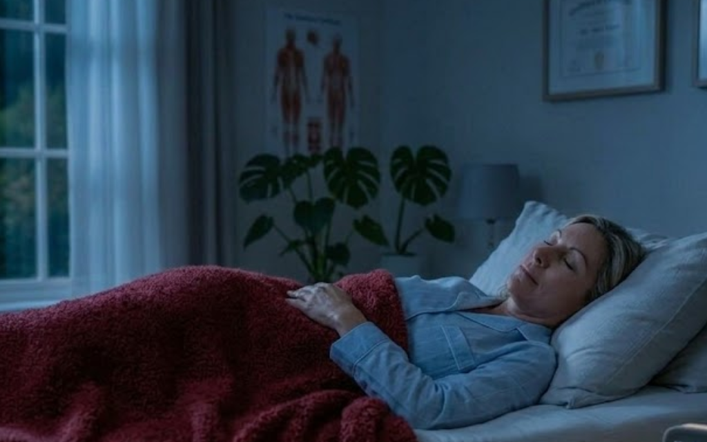 Vrouw ligt te slapen