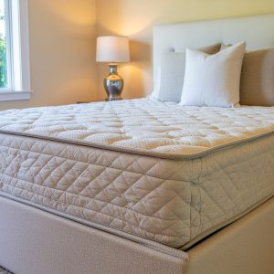 On-opgedekt matras op boxspring