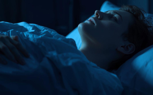 Man ligt wakker in zijn bed