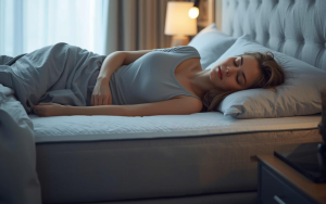 Vrouw die aan slapen is