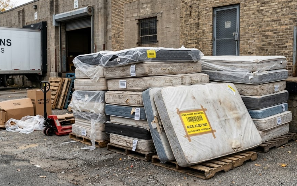 Afbeelding van oude matrassen 