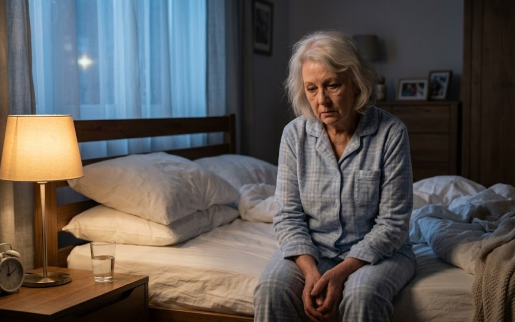 vrouw met slaapstoornis