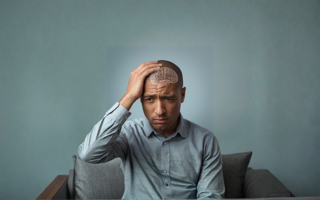 Man zit op de airport