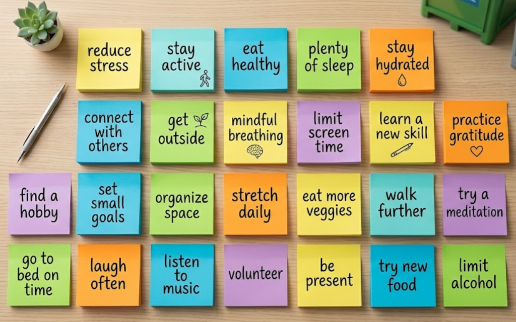 Afbeelding met verschillende geeltjes