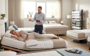 Man legt uit over matras