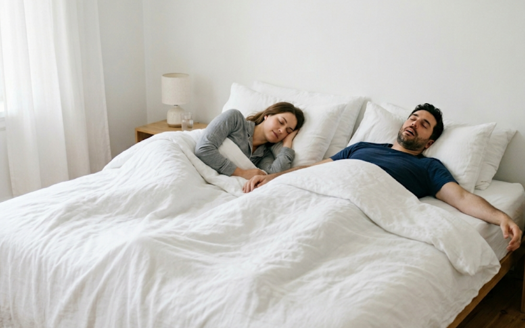 Man en vrouw liggen samen in bed