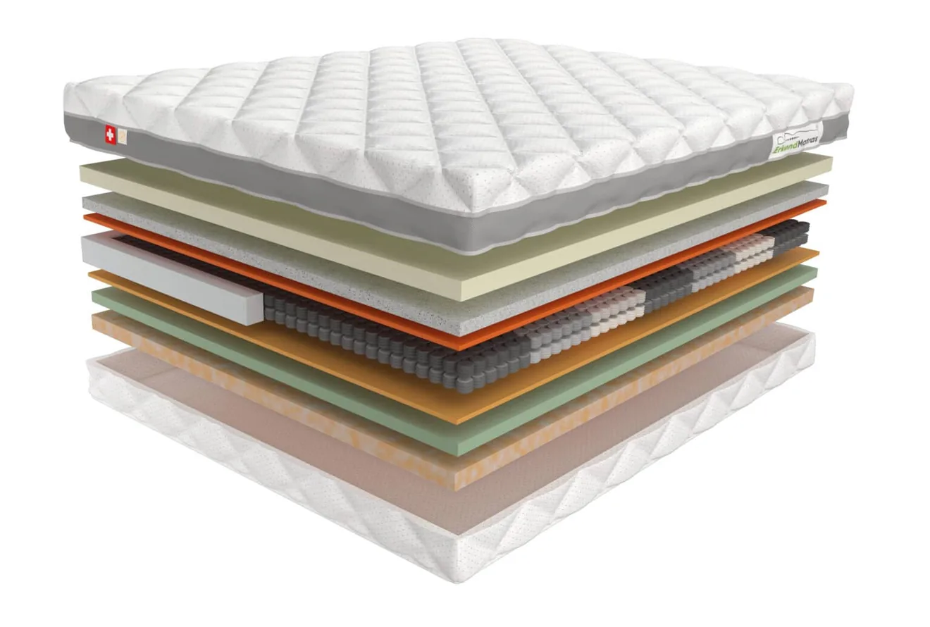 Tweepersoons matras met tijk