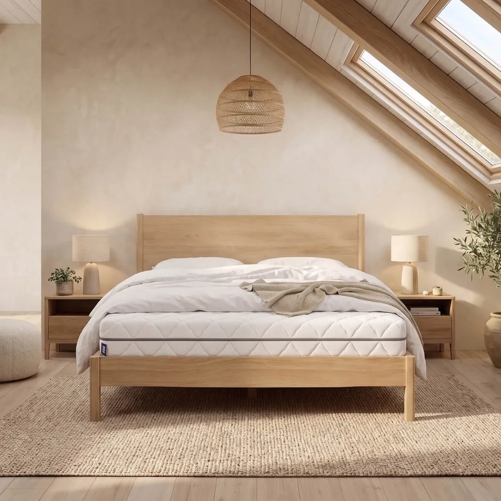 Het P350 in een lichte Scandinavische slaapkamer